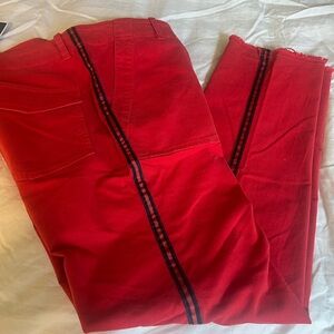 Nili Lotan N.L. (Issue-2609988) sz 8 NEW with tags red w blue strip pant USA